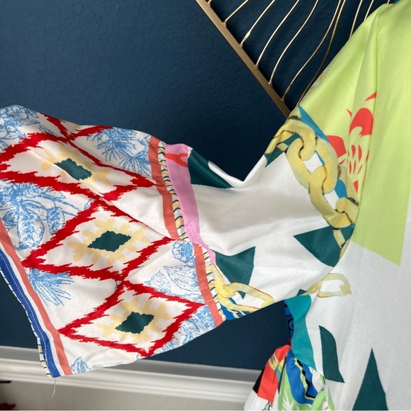 NWOT Colorful Geometric and Floral Dress - Size Large - Picture 5 of 7